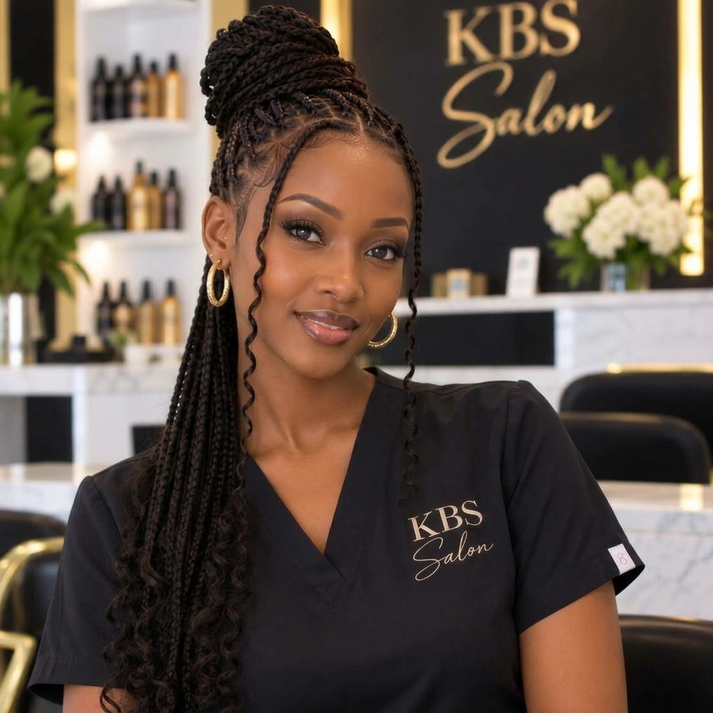 Zeyy, braiding stylist at KBS Luxe